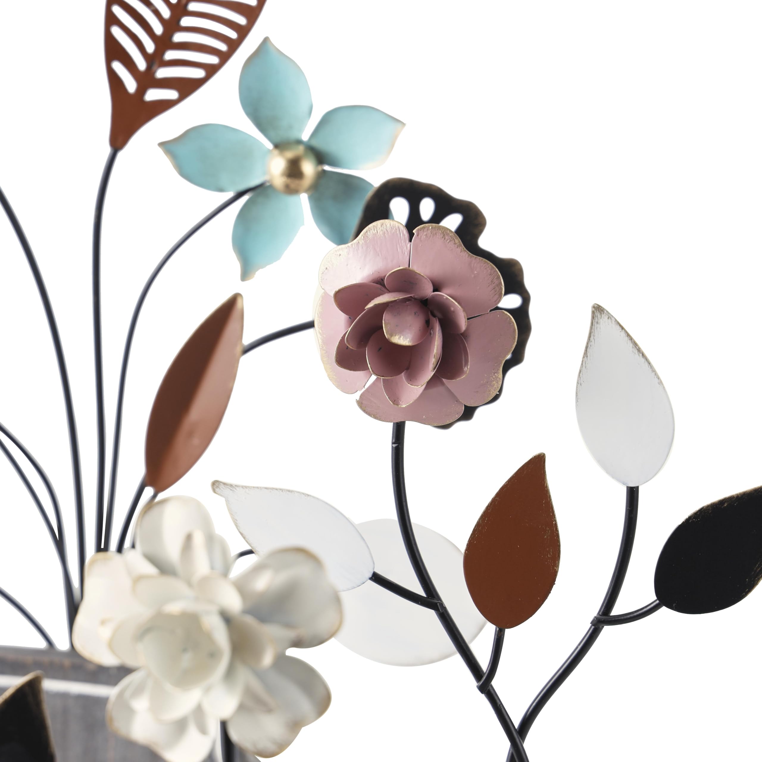 Amazon.co.jp: Deco 79 木製花の装飾彫刻模様入り花瓶 ホーム